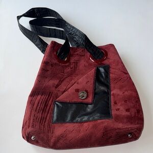 Elegant Swede Red Tote Bag